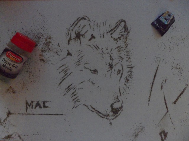 un loup en poivre 640x480 Portrait avec des aliments de Vivi Mac
