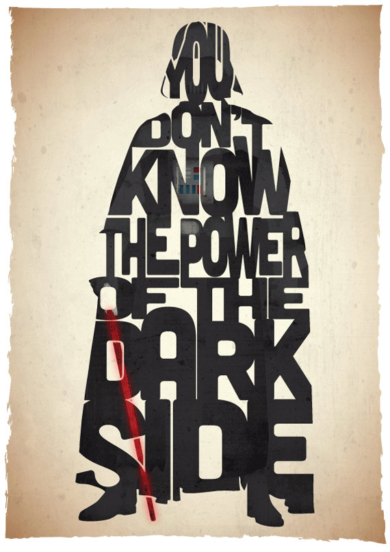  Affiches typographiques avec des citations de Star Wars