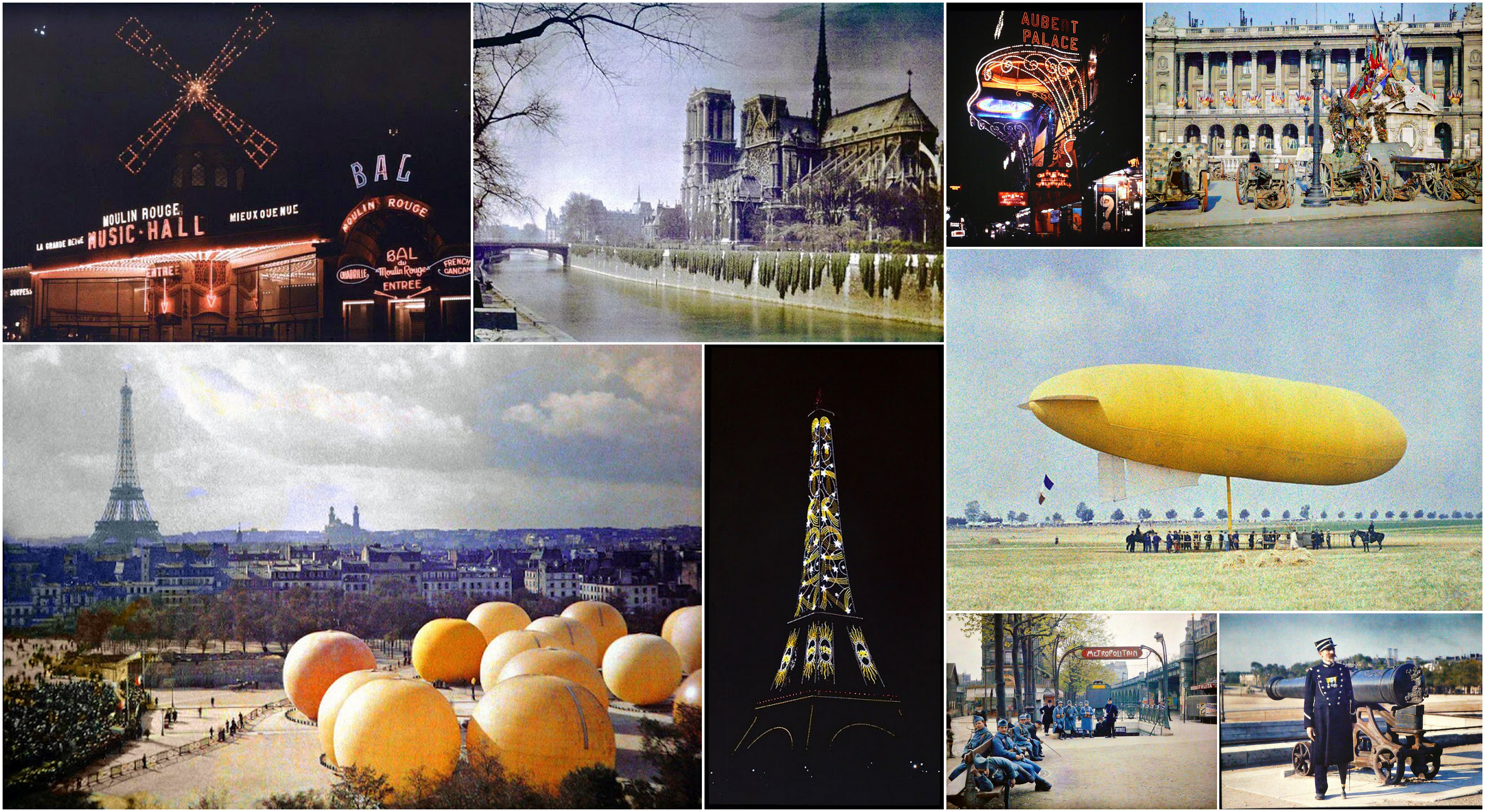 Photos Paris en couleur 20e siecle