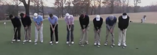 9 golfeurs 1 trou