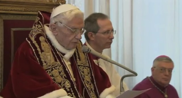 video demission pape benoit XVI