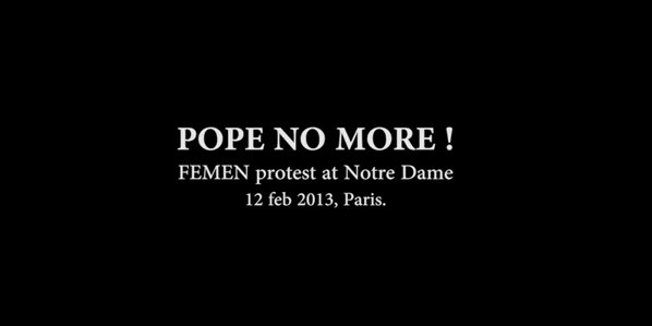 video femen france pope no more