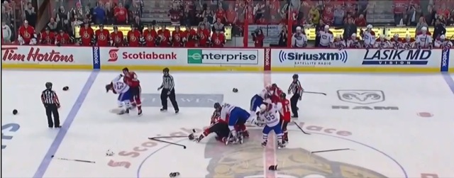 Video bagarre Montreal Canadiens Ottawa Senators