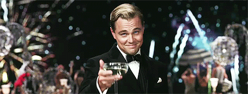 Leonardo DiCaprio The Great Gatsby toast