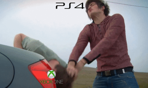 PS4 Xbox One tete voiture Les Gifs Xbox One VS PS4