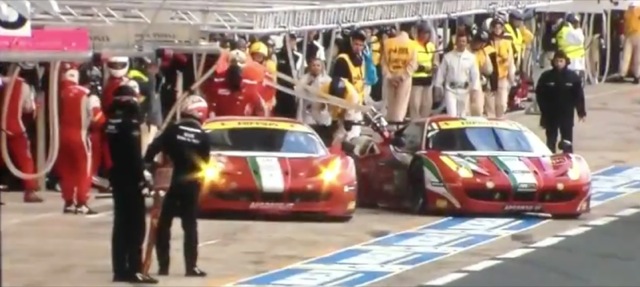 Video Ferrari accident stands 24 heures du Mans