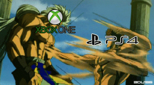 Xbox one PS4 ken le survivant Les Gifs Xbox One VS PS4