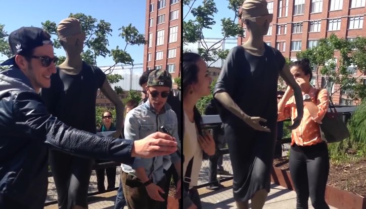 arnaque vraie statue artiste rue Jeff Greenspan