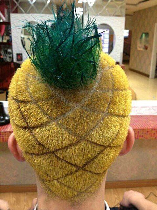 coupe de cheveux ananas