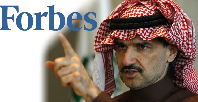 prince Saoudien Al Walid plainte Forbes fortune