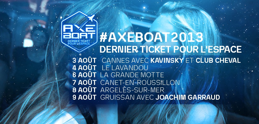 Axeboat 2013 dates voyage espace