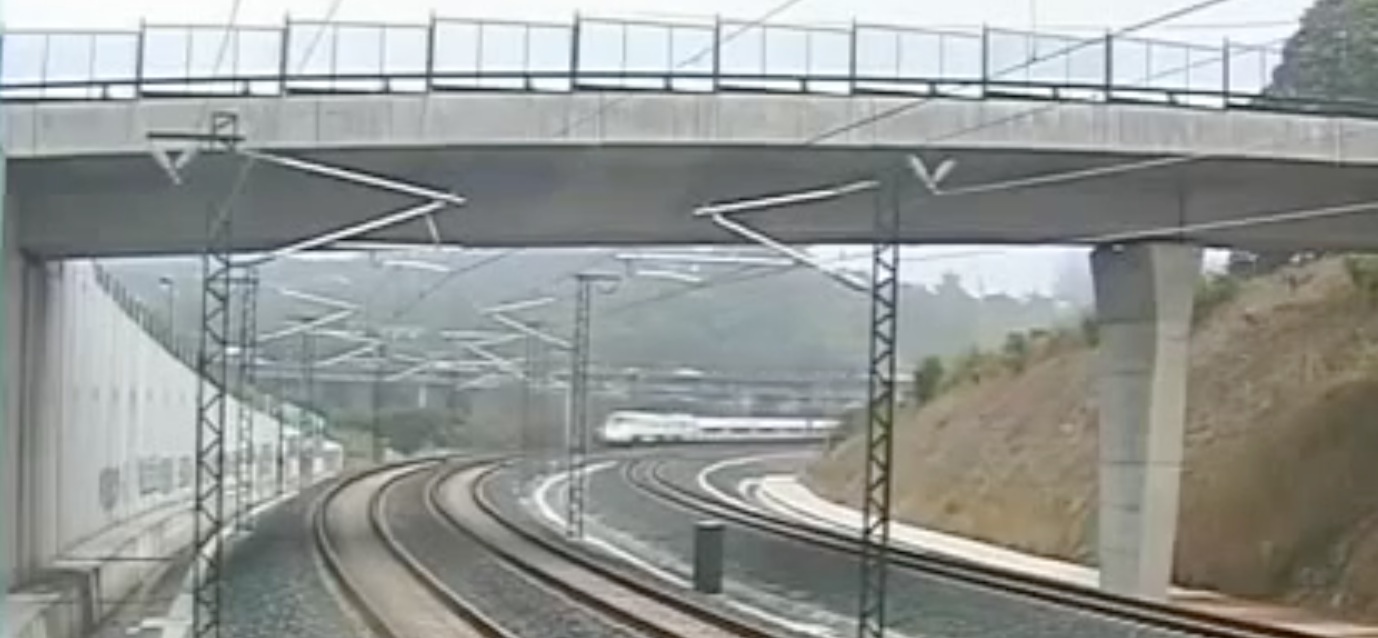 Video crash train Saint Jacques de Compostelle