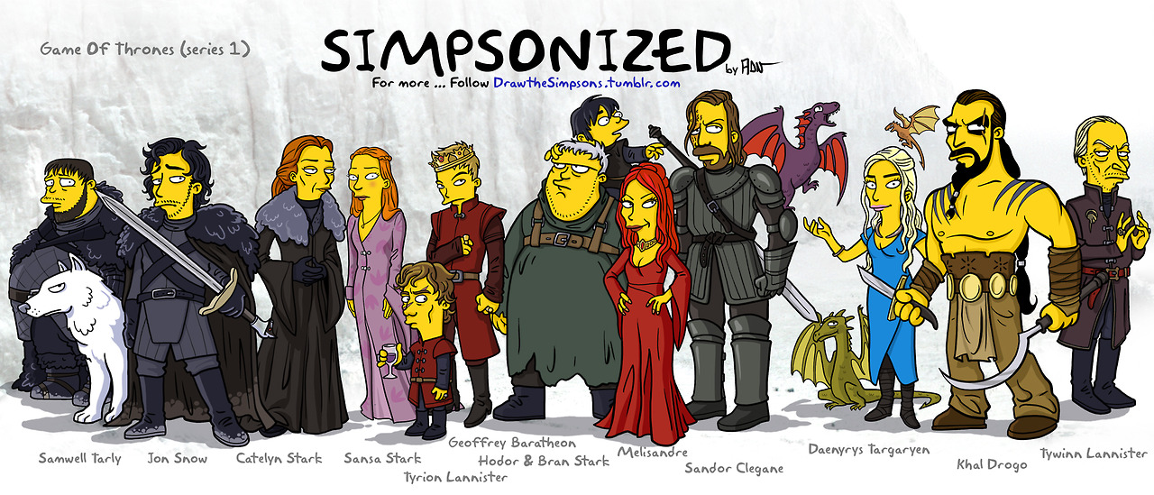 simpson personnages game of throne Simpsonized