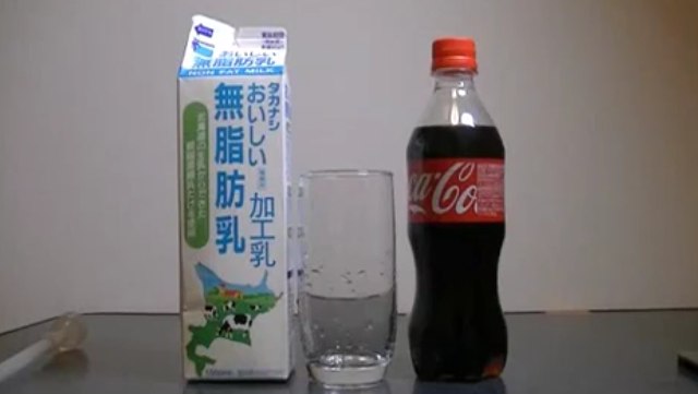 coca cola lait reaction