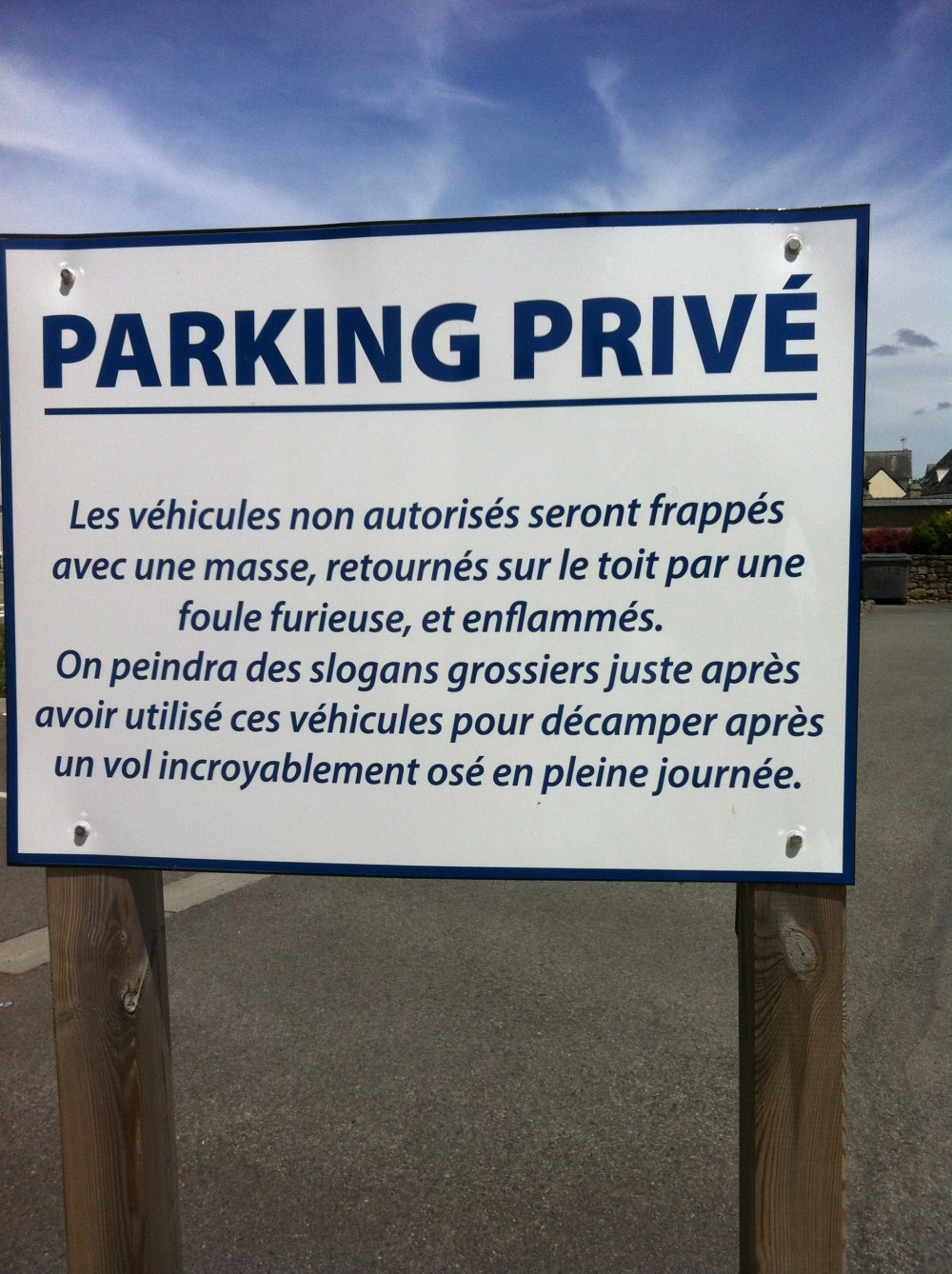 Parking prive humour