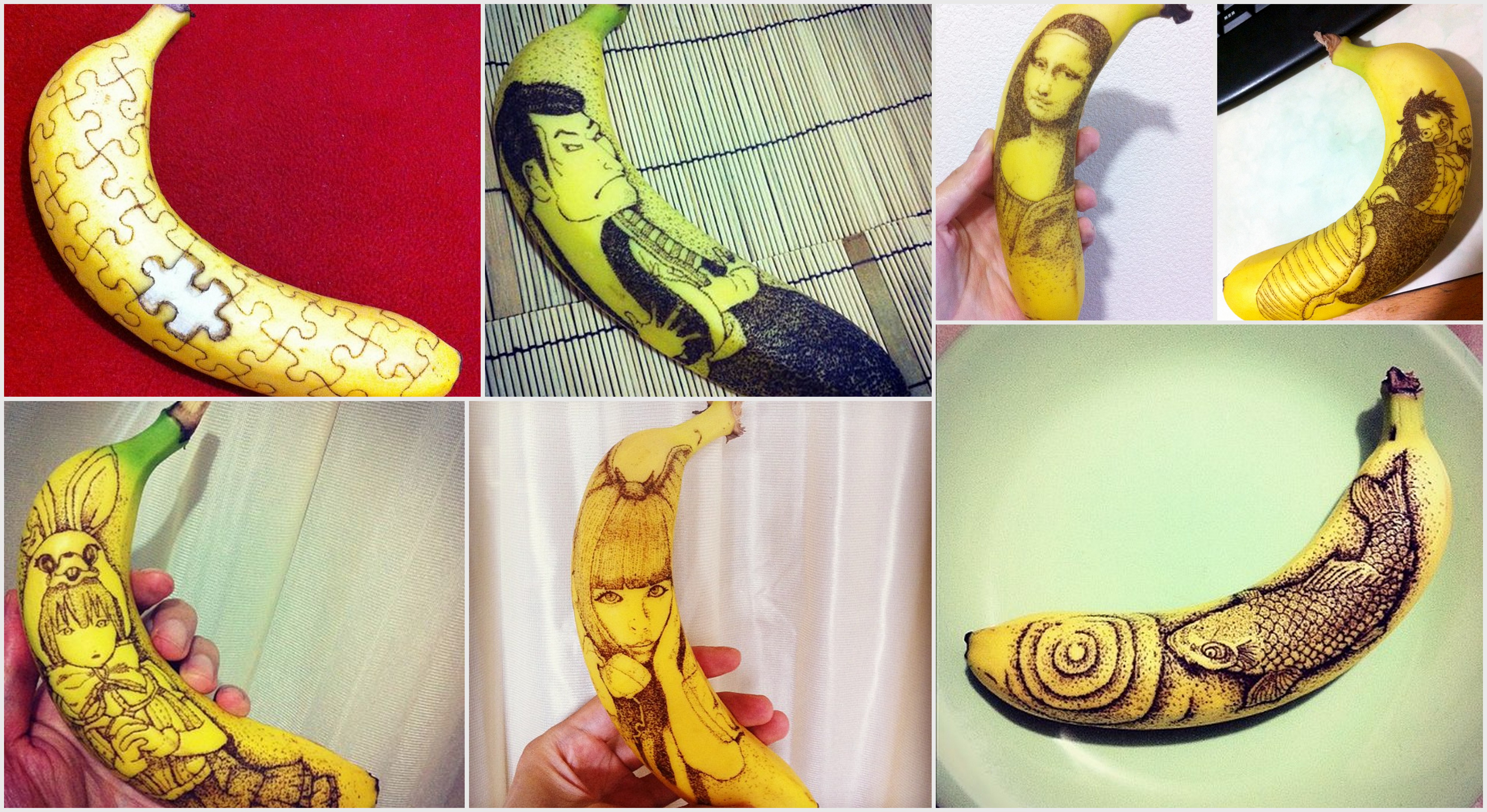 Art sur des bananes