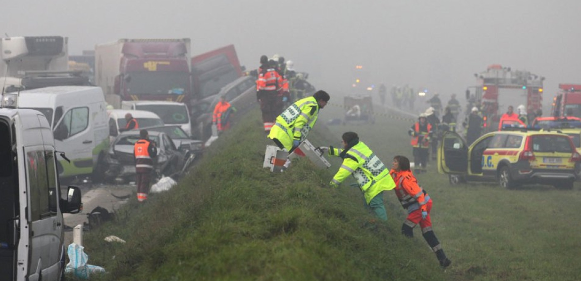 Violents accidents Autoroute en Belgique