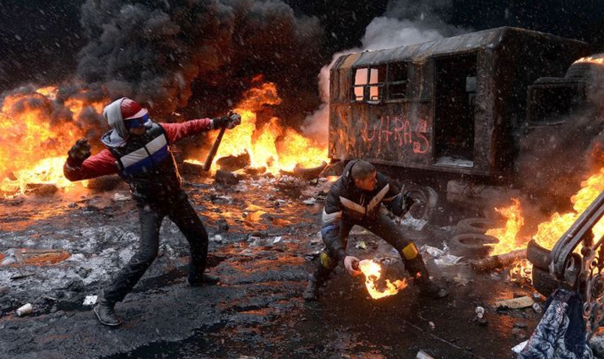 Video affrontements violents Kiev