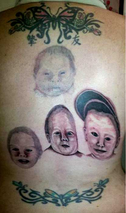 horrible tatouage enfant