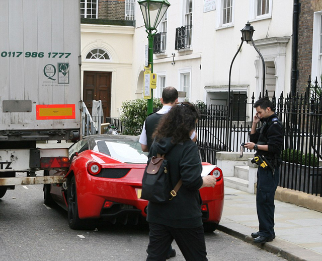 Camion Ferrari 458 accident