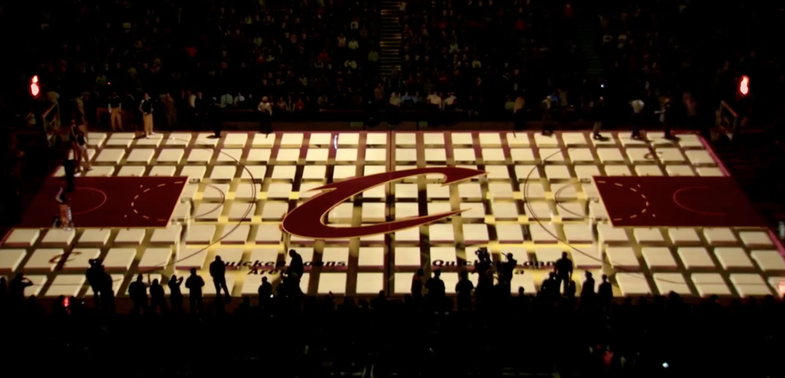 Projection 3D terrain de basket Cleveland Cavaliers