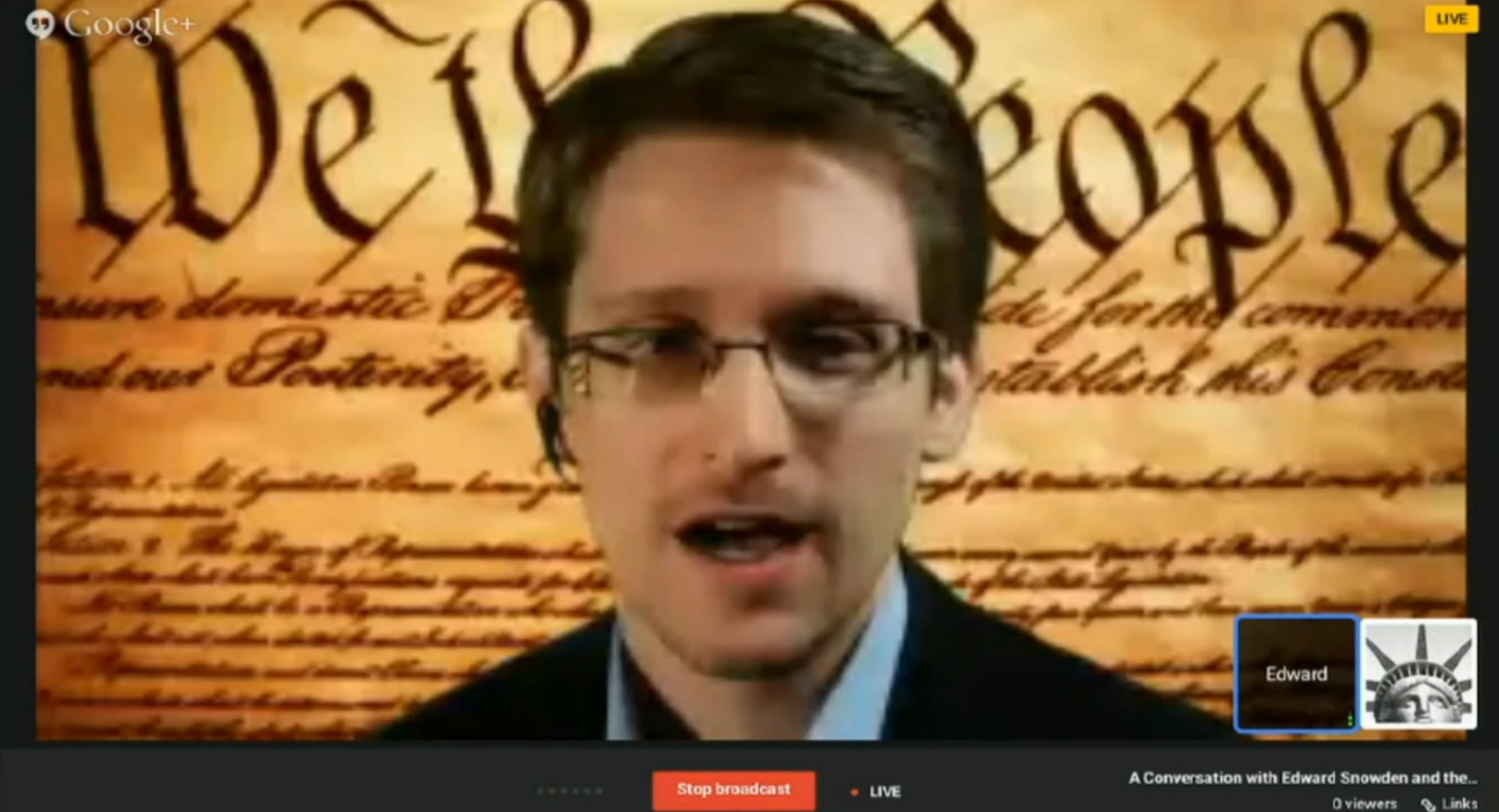 Video Edward Snowden SWSX