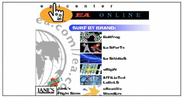 EA sports site internet 1996