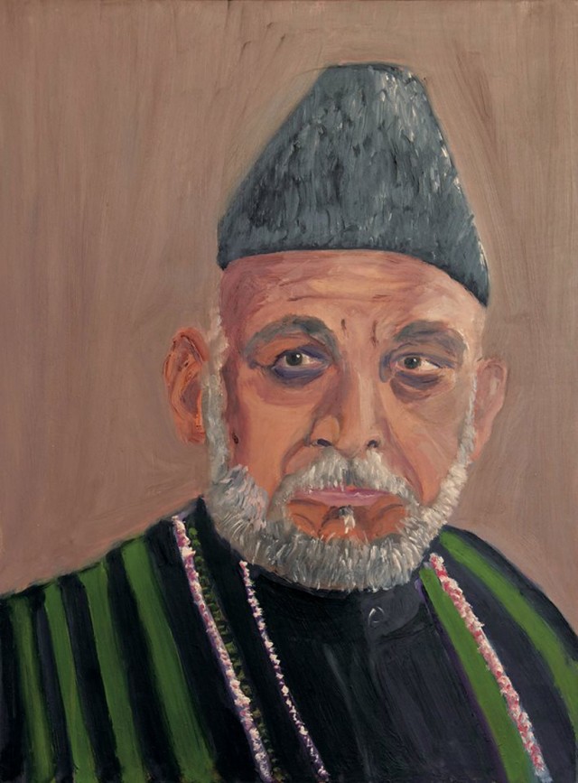 Hamid Karzai peint par Bush