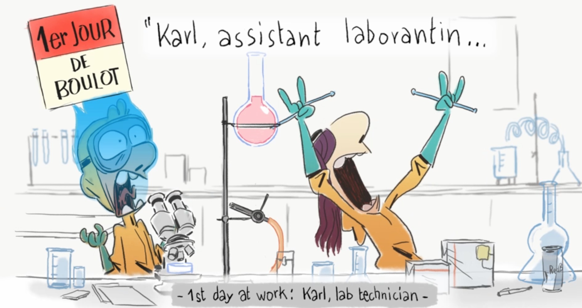 Monkey tie Karl assistant laboratin