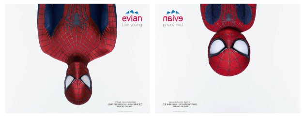 affiches evian spider man
