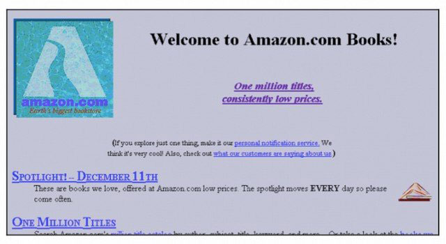 site internet 1996 Amazon