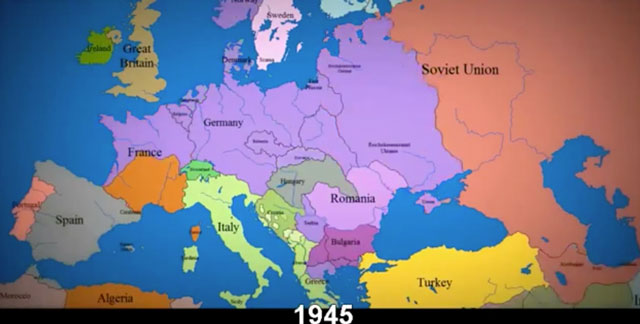 frontieres europe 1945