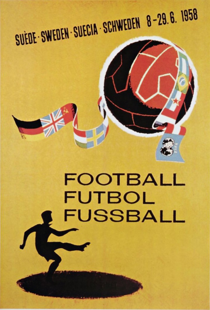 20 affiches coupe du monde 1958 Suede