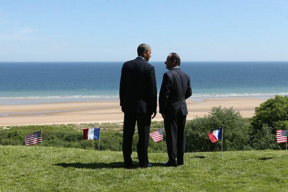 dday commemoration debarquement hollande obama omaha beach