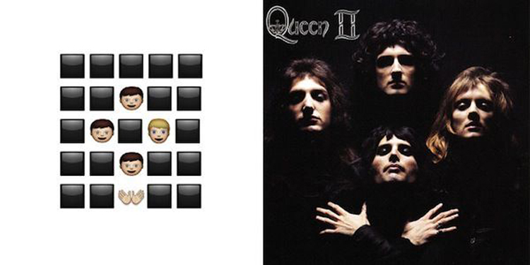 wesley stace emoji emoticone album cover queen