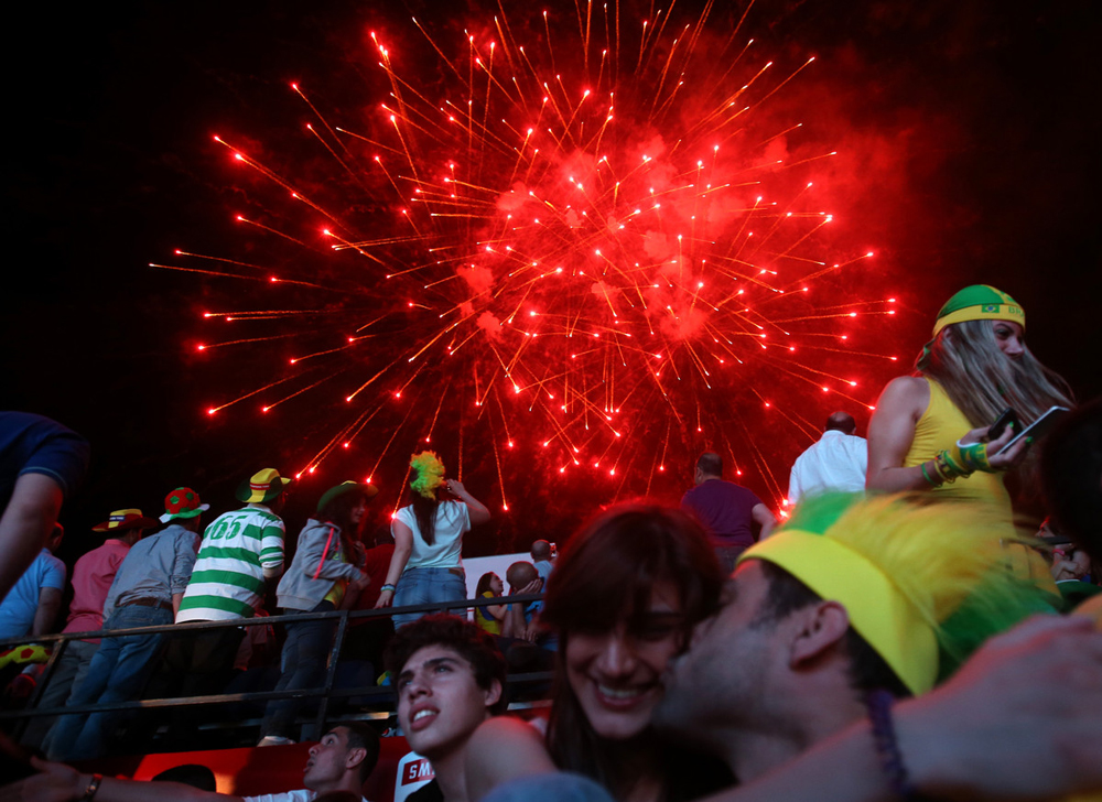 photo coupe du monde 2014 feu artifice