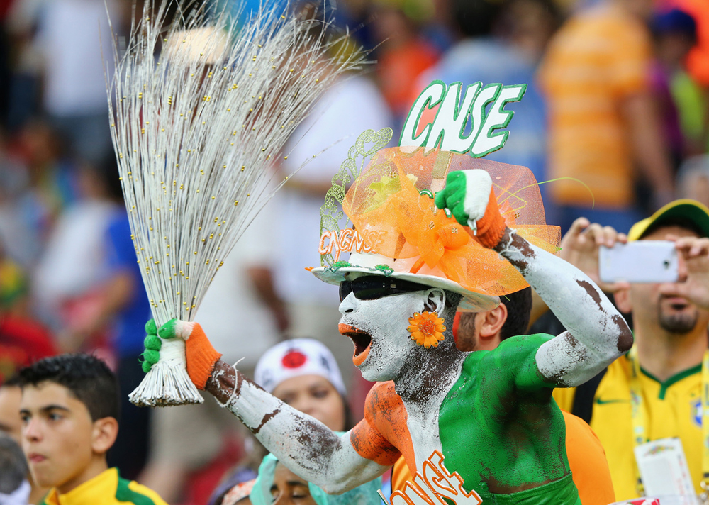 photo coupe du monde 2014 supporter cote d'ivoire