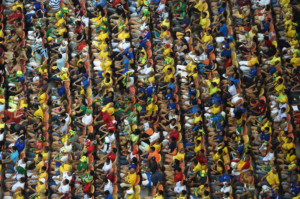 photo coupe du monde 2014 supporters stade