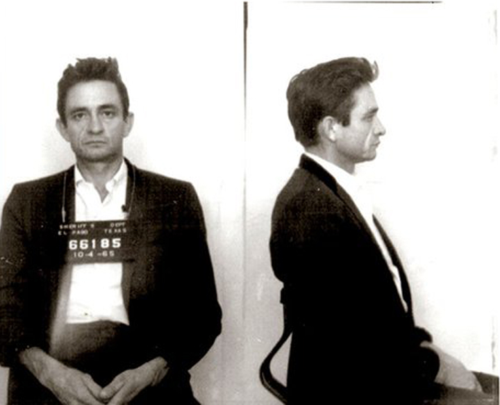 arrestation police Johnny Cash