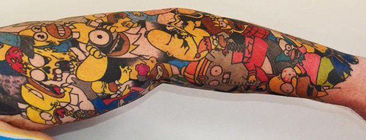 lee weir record tatouage homer simpson 5