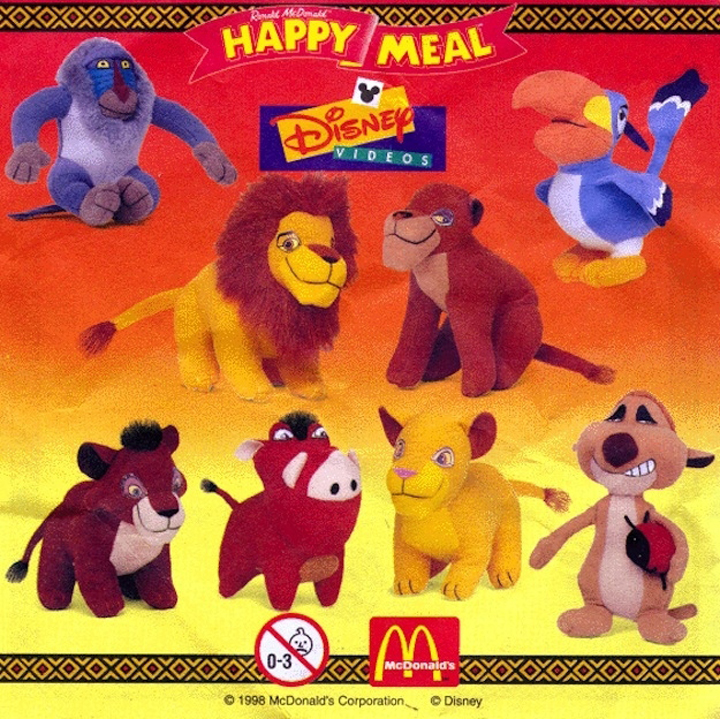 roi lion jouet happy meal 1994