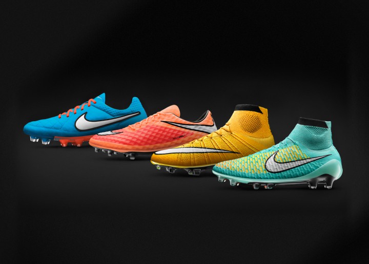 Nouveaux coloris chuassures de foot Nike