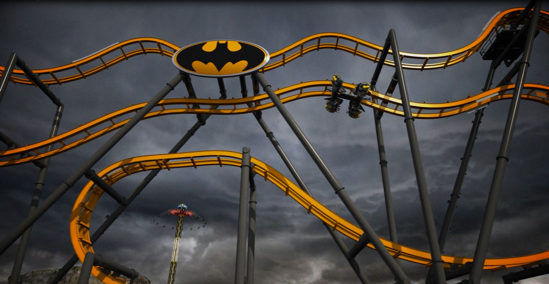 Roller Coaster de Batman version 4D 1
