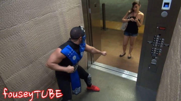 mortal kombat elevator prank