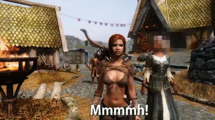 10 hours walking in Skyrim as a woman in skimpy armor parodie