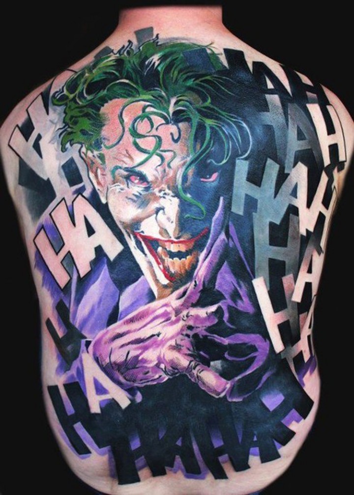Tatouage Joker dos comics