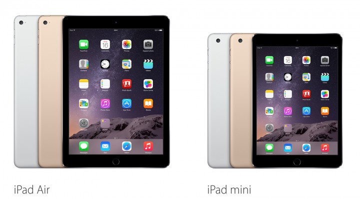 iPad Air 2 et iPad Mini 3