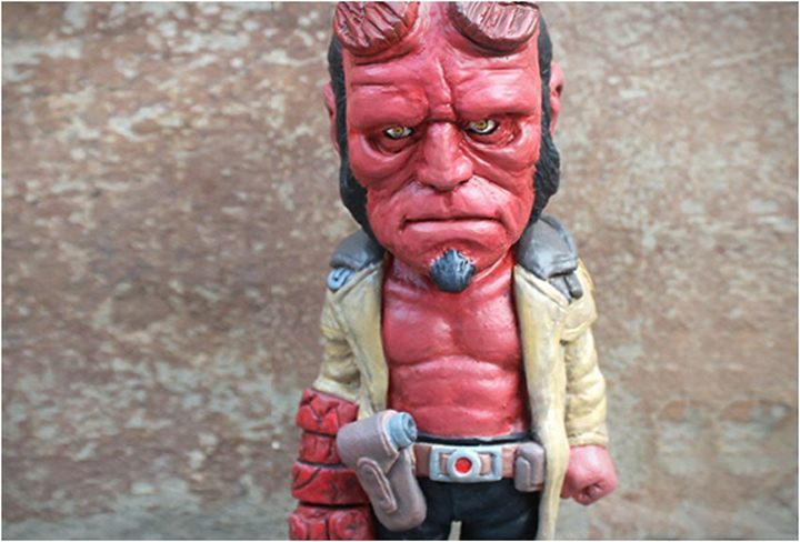 sculpture miniature hellboy