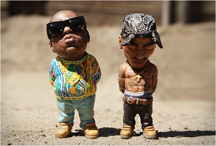 sculpture miniature tupac notorious big