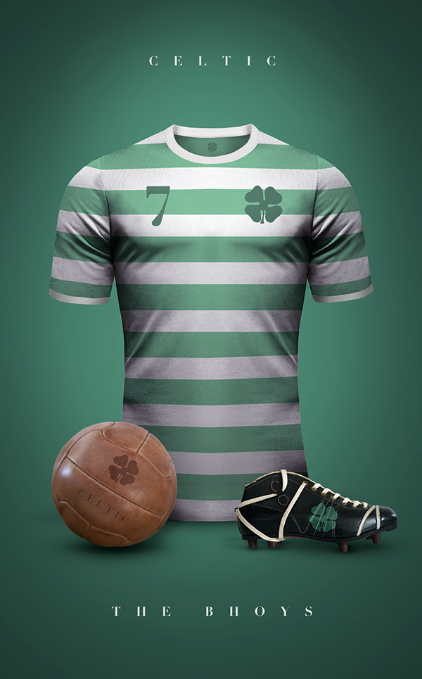 Emilio Sansolini maillot vintage Celtic Glasgow